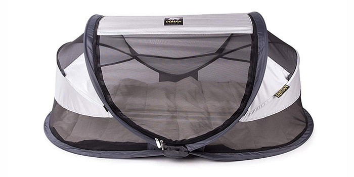 Deryan Travel Cot Luxe Silver