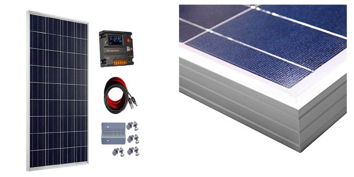 Eco-Worthy 100W Solar Panel for Caravans