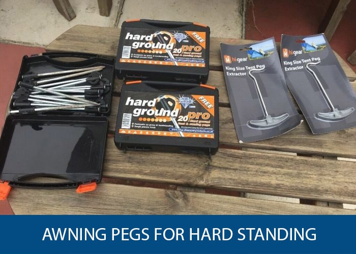 awning pegs for hard standing