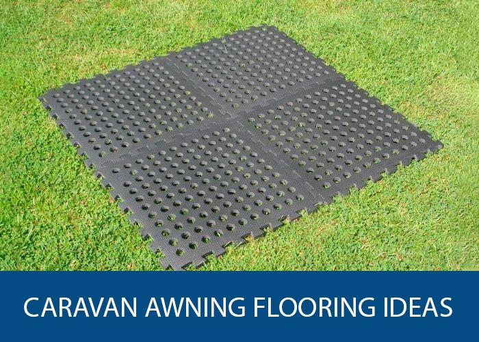 caravan awning flooring ideas