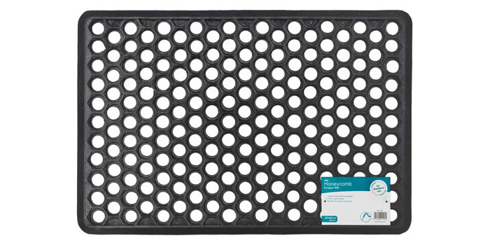 JVL Outdoor Honeycomb Rubber Ring Entrance Floor Door Mat