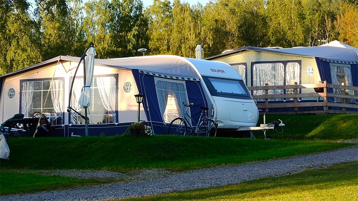 group of caravans