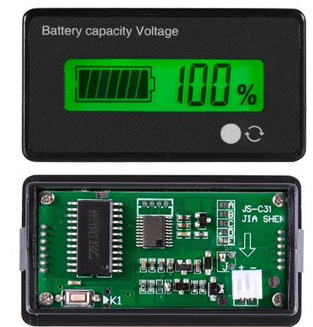 Sxstar LCD Digital Battery Capacity Monitor