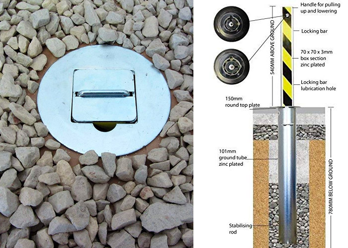 BWT Auto-locking Telescopic Security Post