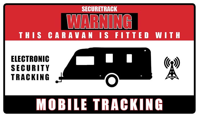 caravan tracking sticker