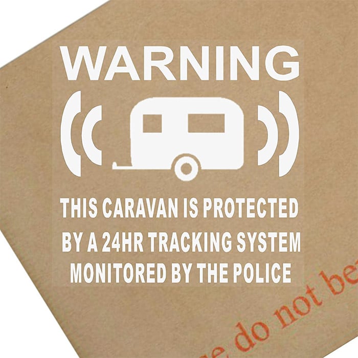 GPS Tracking System Device Warning Vinyl Sticker