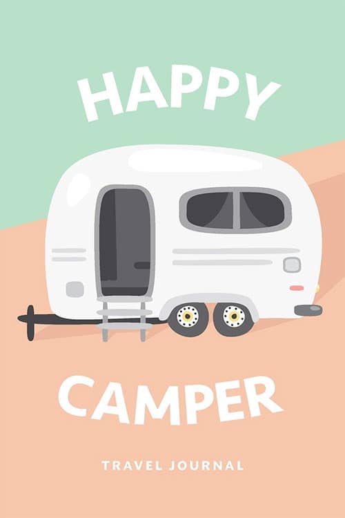 Happy Camper Lined Travel Notebook