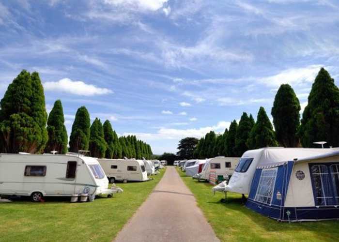 Camping club. Caravan site.